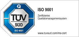 TÜV SÜD ISO 9001 Zertifikat
